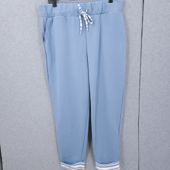 Three Dots Pants - Joel Terry Jogger Faded Denim Chambray Drawstring Pants Womens Size XL NWT